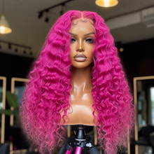 Load image into Gallery viewer, HOT PINK LACE FRONT WIG