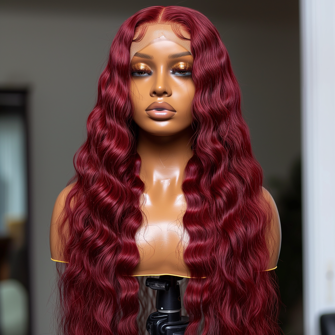 BURGUNDY VIBRATION COLOR LACE WIG